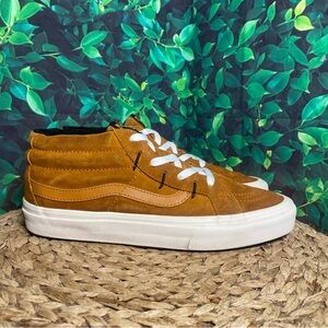 Vans High-Top Sneakers in Brown and White